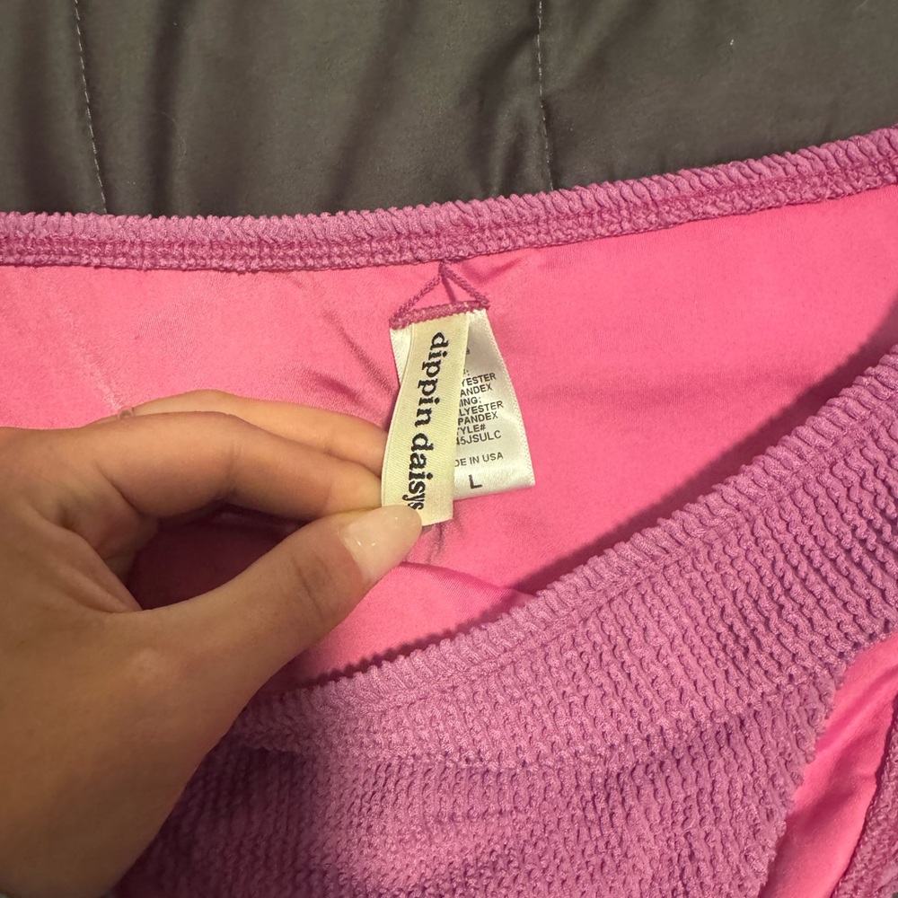 Pink Textured Bikini Set - Picture 2 of 3